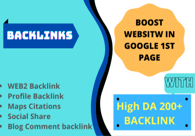 200 high da pa backlink to reach your site in google 1st page