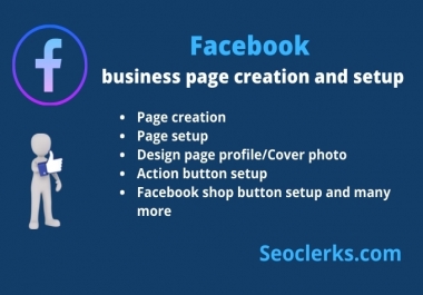 Facebook business page creation and setup