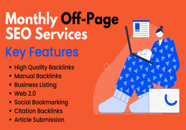 Monthly off page SEO service,  manual high quality white hat backlinks