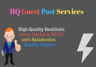 I Will Provide 10 Guest post on 50+ DA Sites