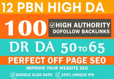 I will da 50 to 70 PBN dofollow backlinks for off page seo link building