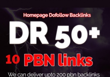 I will create DR 50 PLUS PBN homepage permanent backlinks