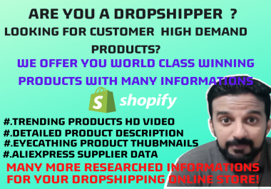 Shopify winning product research for dropshipping