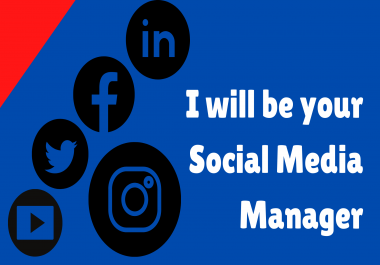 I will be your social media manager I will post two banner everyday on any 3 social media platform