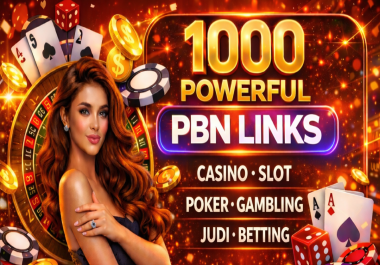 Get 1000 Powerful DA 50-80 PBN Backlinks for Casino,  Poker,  Slots,  Gambling & UFABET Website Ranking