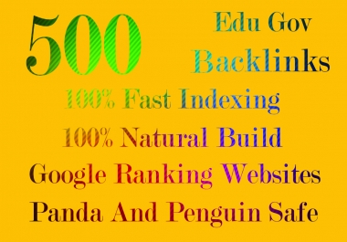 I Will Create first indexing 500 edu & gov backlinks