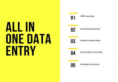 I will do profound data entry with fast and highest accuracy