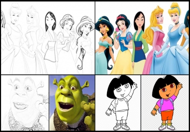 I will draw one line art illustration or silhouette.