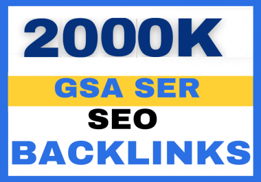 Build 2000k GSA highly verified backlinks your website Rangking on google 1st page