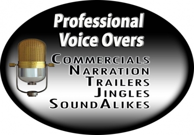 Professional VOICEOVER upto 1000 words for your project