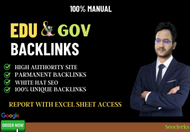 I will provide 40 high quality dofollow edu and gov backlinks on high da sites