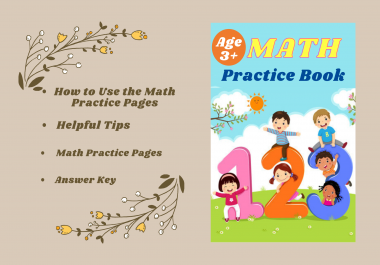 Preschool Math Book For Kids Digital Download
