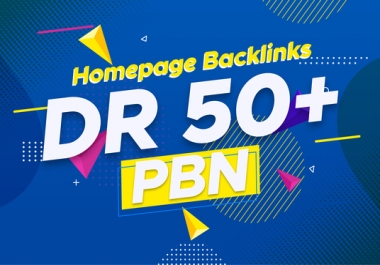 I will 50 PBN Dr50+ Permanent Homepage Dofollow Backlinks