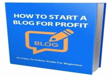 How To Start a Blog for pofit money