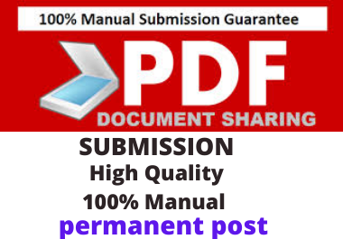 80 PDF submission high authority low Spam Score sitesPermanent Dofollow Backlinks