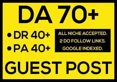 I will publish a guest post on my 70 DA blog
