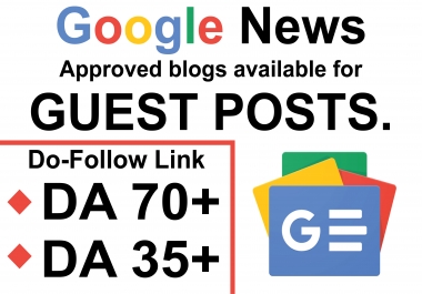 I will do a guest post on da 70 google news approved site