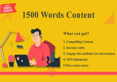 1500 Words SEO Optimized content writing