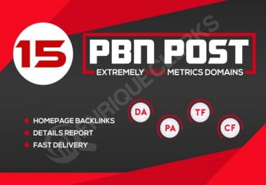 I Will Do 15 Home Page PBN Post Permeant Dofollow Link With DA20+
