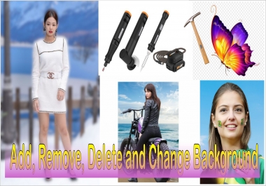 I will edit image in Photoshop,  Remove,  Delete,  Change Background