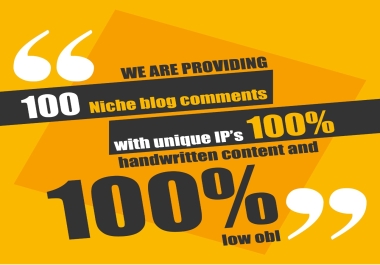 Premium 100 Niche Blog Comment,  High Metrics,  Premium blogs,  Gain Traffic Top Ranking
