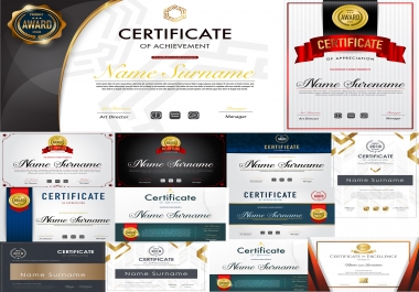 I Can Give You Certificates and diplomas with various designs in vector