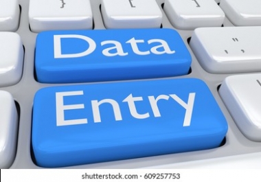 i will do data entry typing work and data entry