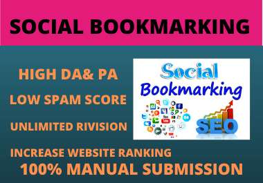I will Do 80 dofollow social Bookmarking on High DA / PA Backlink sites