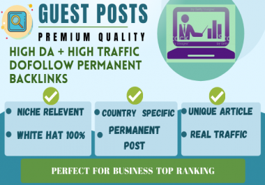 I will provide dofollow guest posts on sites relevant to your niche