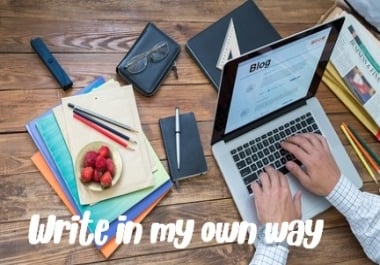 I write the article in my own way