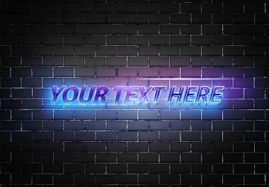 I Will Create Creative Glowing Text LOGO For You