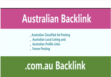 I will provide high Quality 80 Australian Domain backlinks,  aus domain links