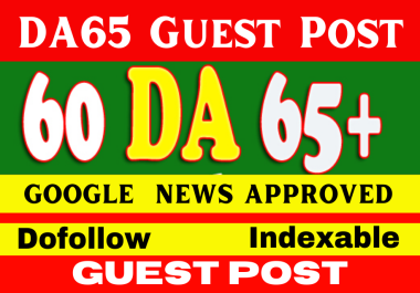 Guest Posts on DA60+, DR50+,  20K Traffic Google News Approved Website