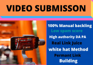 80 Video Submission dofollow backlink high authority permanent high da white hat seo
