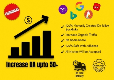 I will increase your website MOZ Domain Authority DA to 50+
