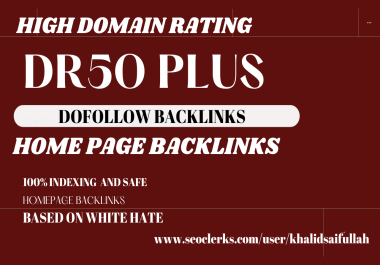 Build 25 top quality DR50+ Homepage PBN Dofollow Backlink