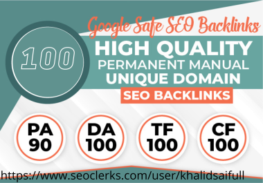 Rank your website by 90 Unique Domain High Authority SEO Backlinks High DA PA