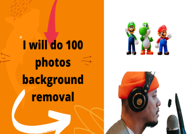 I will do 100 photos background removal