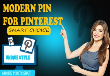 I will design modern pin for Pinterest