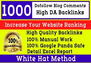 Provide 1000 blog comments seo Backlinks