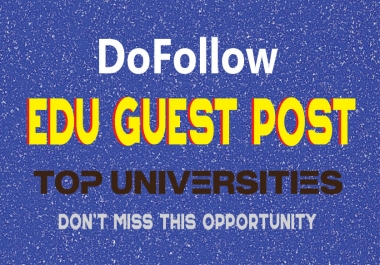 do edu guest post on high DA website