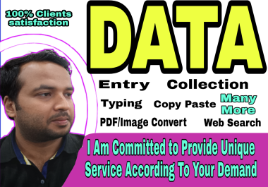 I will do all kinds of data entry, typing, copy paste and many more