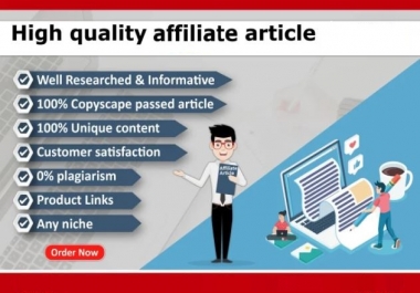 I will be your affiliate content and blog writing expert