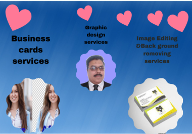 I will do high quality image editing, background removal and Business card design.