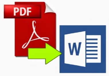 I will convert 10 files PDF to Word in 12 hours