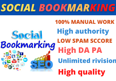 80 Social Bookmarks High Authority dofollow Permanent Unique Manual Backlinks