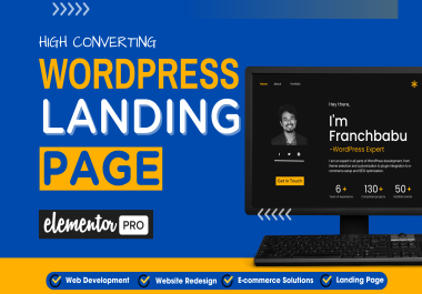 I will create a professional and responsive wordpress landing page