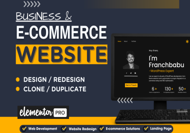 Design and develop wordpress business or ecommerce website