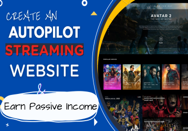 I will create a custom streaming website for passive income