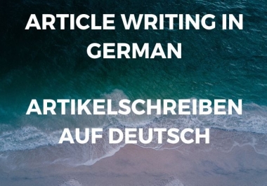 I will write HQ German text blog article with SEO